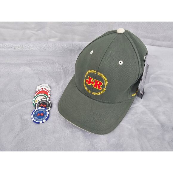 Jr‎ Cigars Men's Embroidered Stitched Logo Flexfit Cap Hat  4 Free Poker Chips - Picture 1 of 14